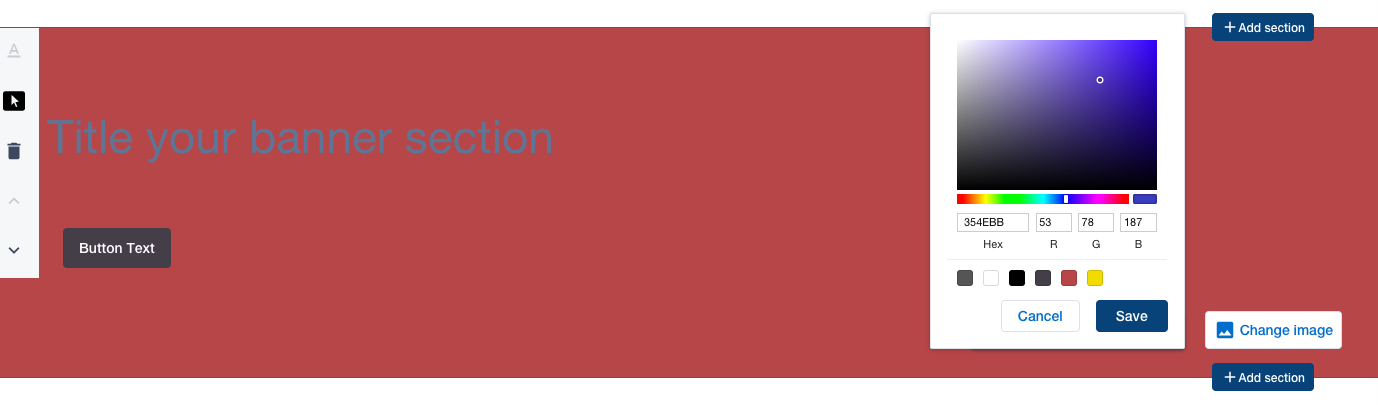 How do I add a banner to a portal?