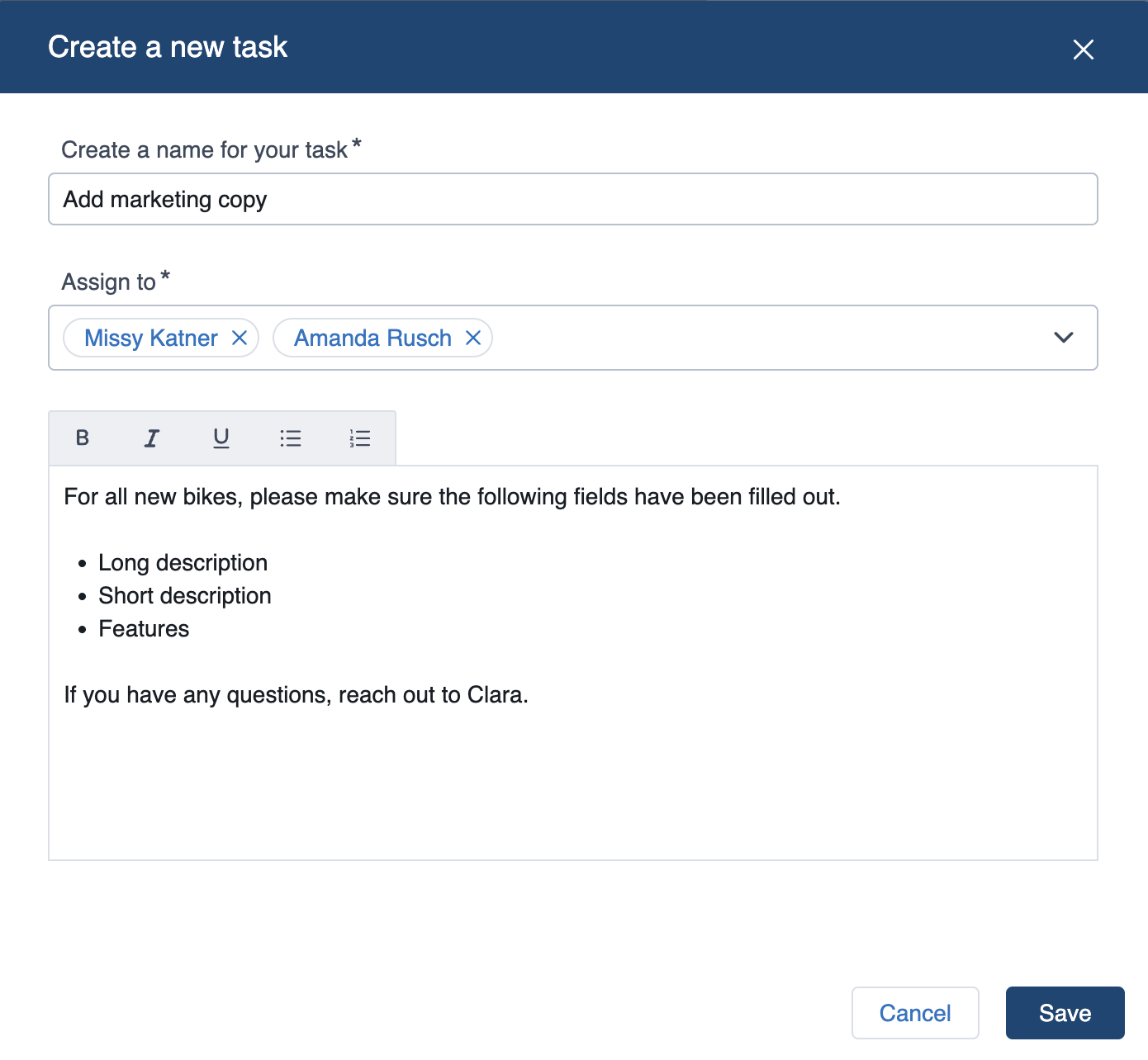 How do I create tasks in Entries?