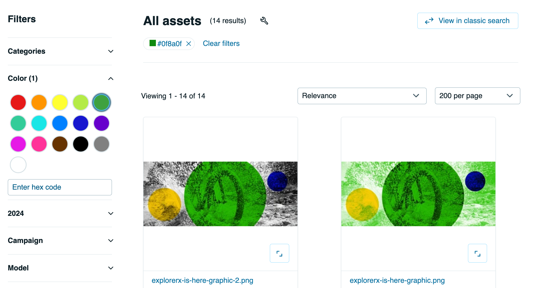 Can I search images by color?