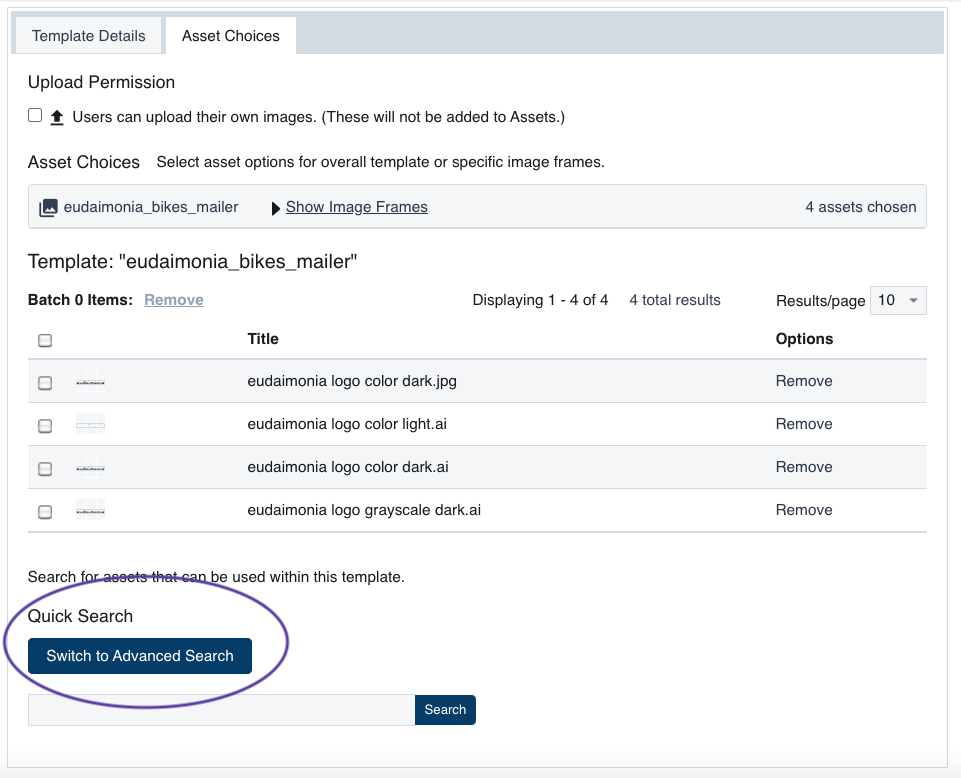 How do I set up a Templates saved search?