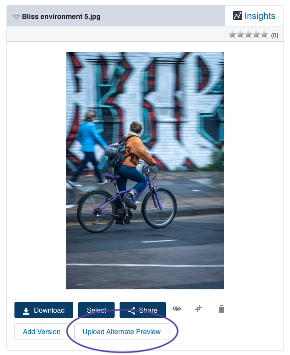 How do I upload alternate previews?