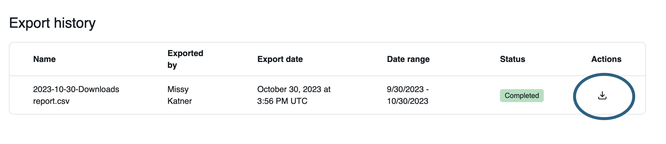 How do I export data in reports?
