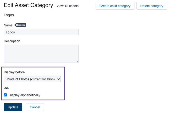 How do I create asset categories?