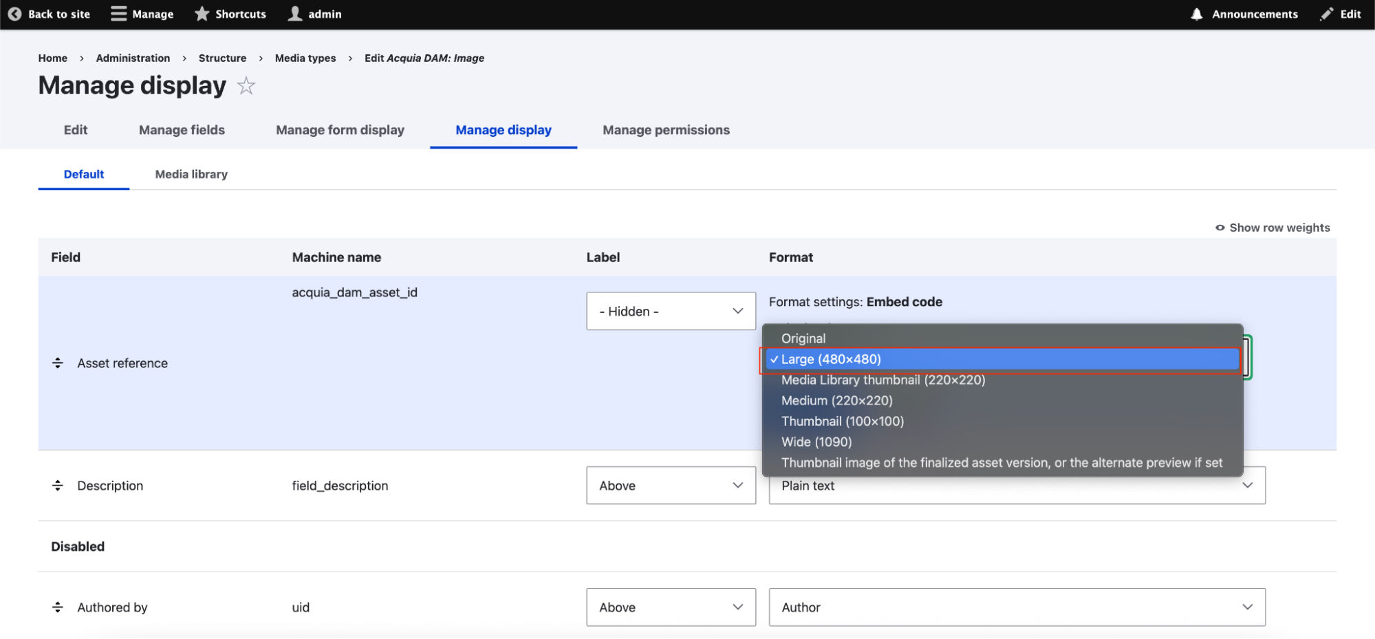 Configure image styles