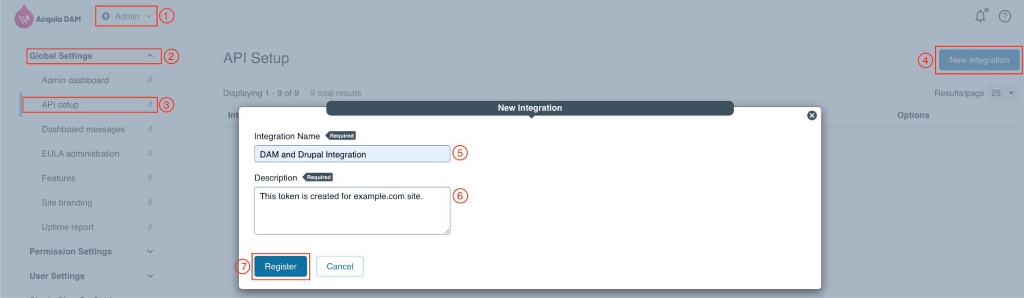 Generate the API access token